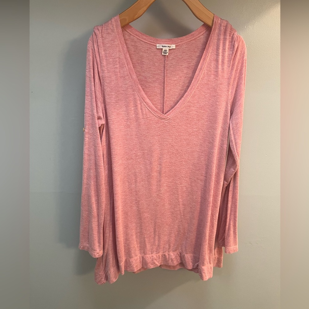 Sophie Max Long Sleeve V-neck Top XS